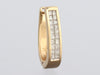 14K Yellow Gold 0.8-Carat Oval Diamond Huggie Pierced Earrings