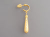 Gurhan Hammered 24K Yellow Gold Splash Long Drop Pierced Earrings