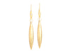 Gurhan Long 24K Yellow Gold Diamond Wheat Drop Pierced Earrings