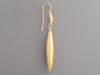 Gurhan Long 24K Yellow Gold Diamond Wheat Drop Pierced Earrings