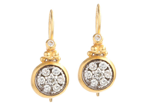 Gurhan Two-Tone Diamond Celestial Drop Pierced Earrings