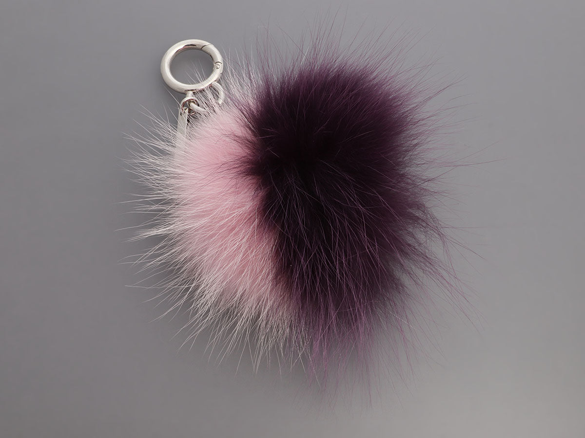Fendi Pink Fur Pom Pom Bag Charm - Ann's Fabulous Closeouts