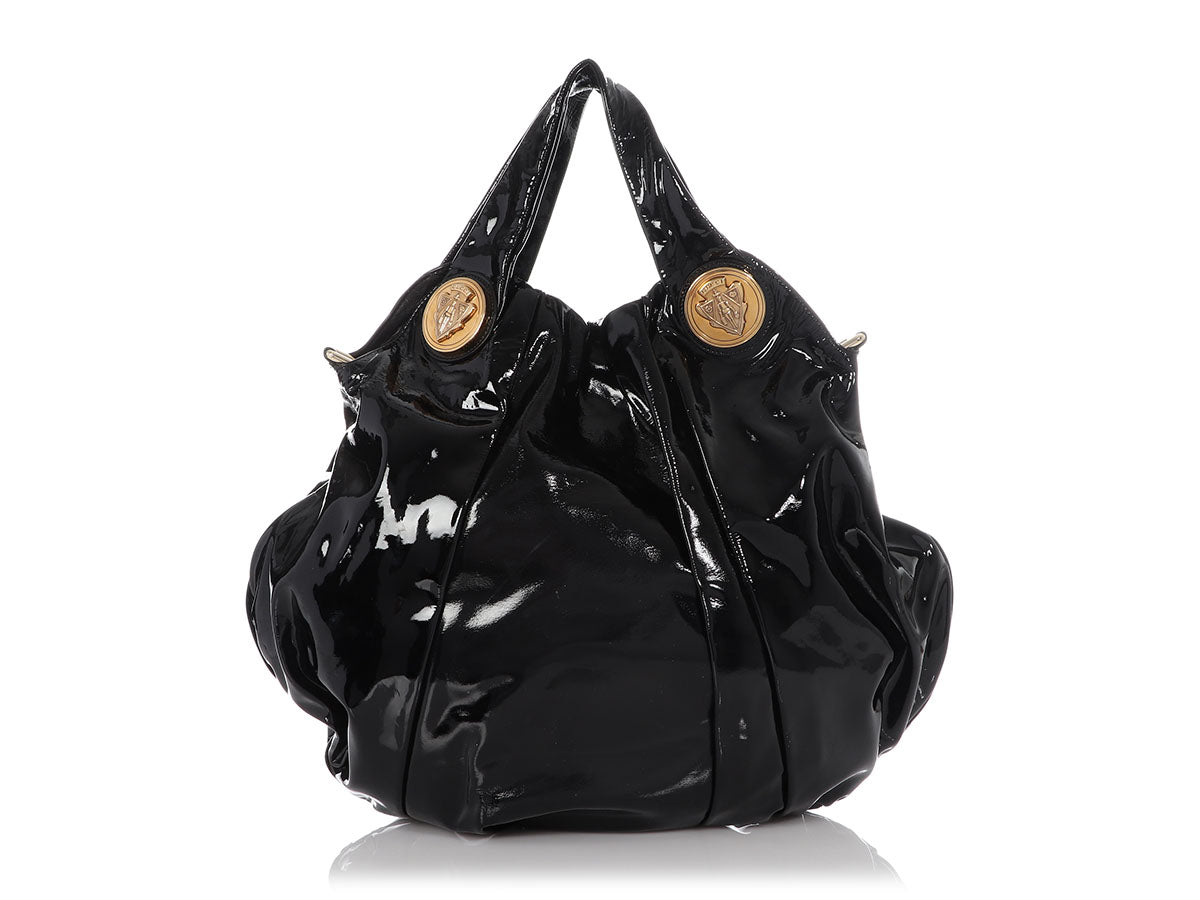 Gucci Black Leather Croisette Chain Bamboo Bag - Ann's Fabulous Closeouts