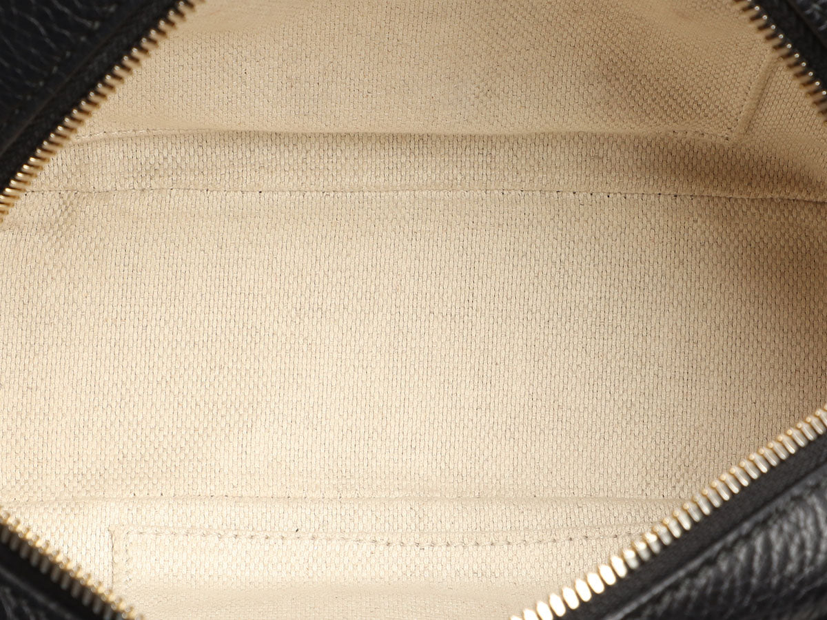 Gucci Black Leather Croisette Chain Bamboo Bag - Ann's Fabulous Closeouts