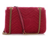 Gucci Medium Light Raspberry Velvet Matelassé Blind for Love Embroidered GG Marmont Shoulder Bag