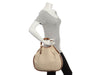 Gucci Beige Canvas Bamboo Handle Bag