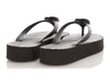 Gucci Black GG Rubber Thong Sandals