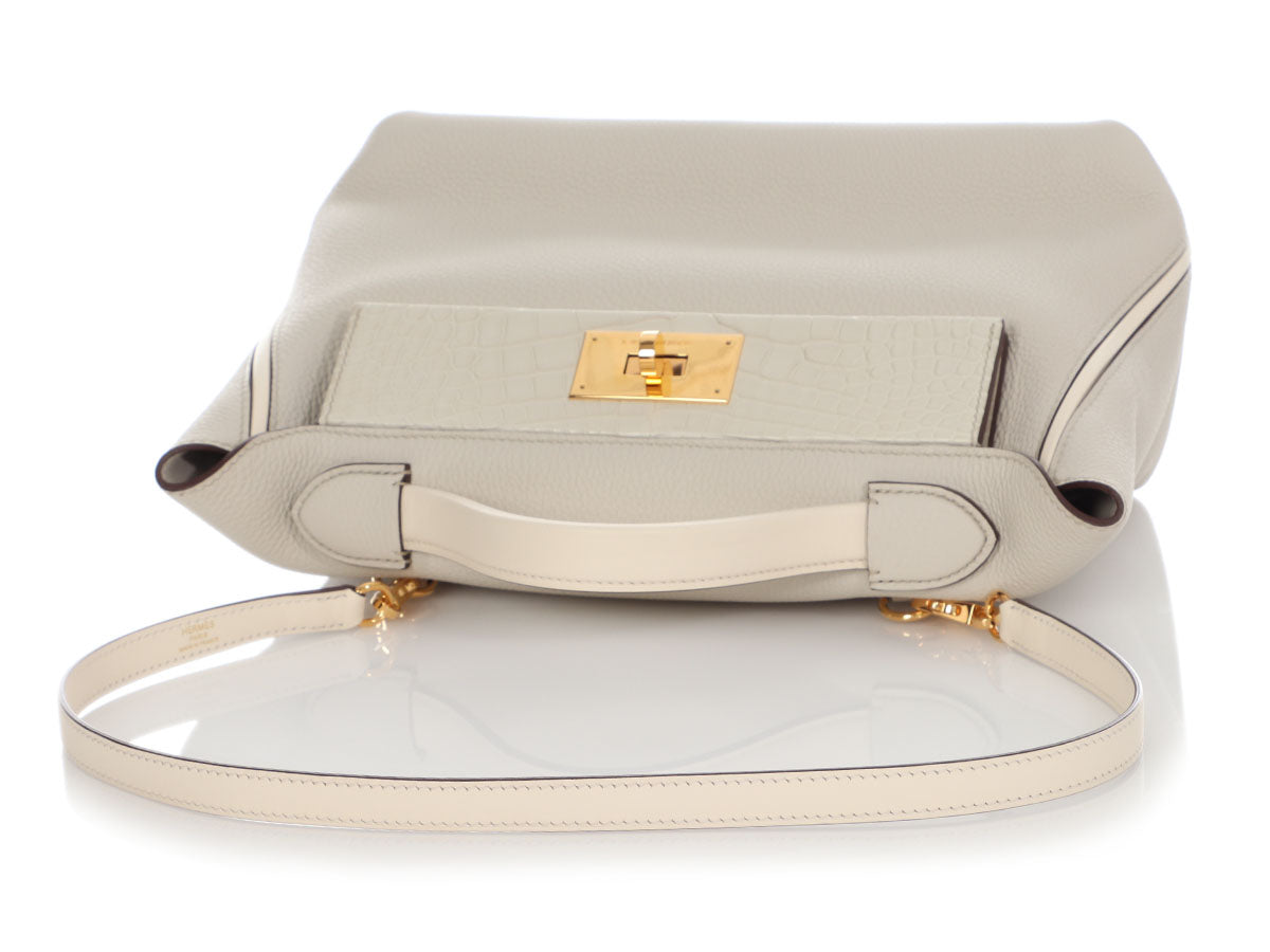 Hermès 24/24 Beton Togo and Matte Alligator Touch 29 Gold Hardware, 2022 (Very Good), Womens Handbag
