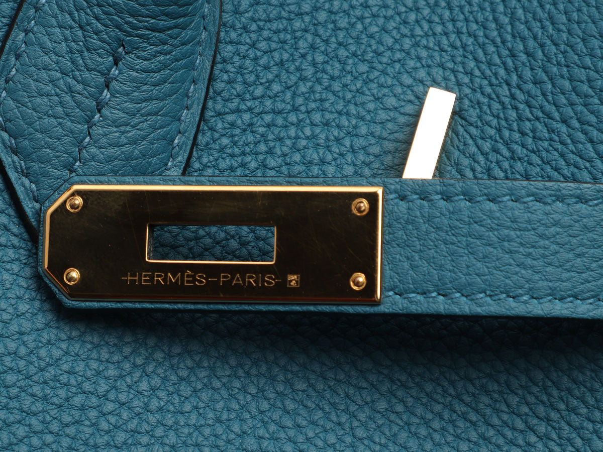Hermes Birkin 35 Bleu Cobalt Togo Gold Hardware #X - Vendome Monte Carlo