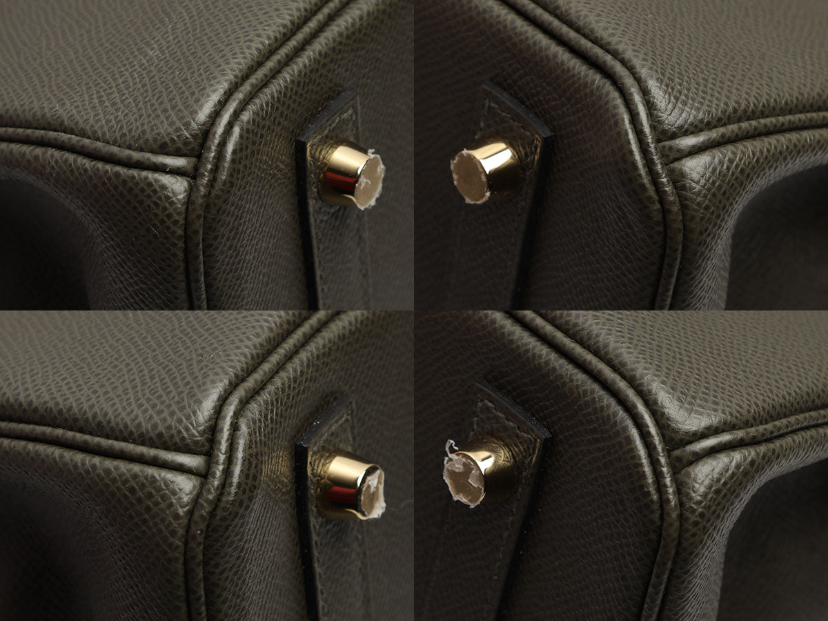 全新Hermes Birkin 30 C6 Vert de Gris Epsom 灰色金扣手挽袋, 名牌