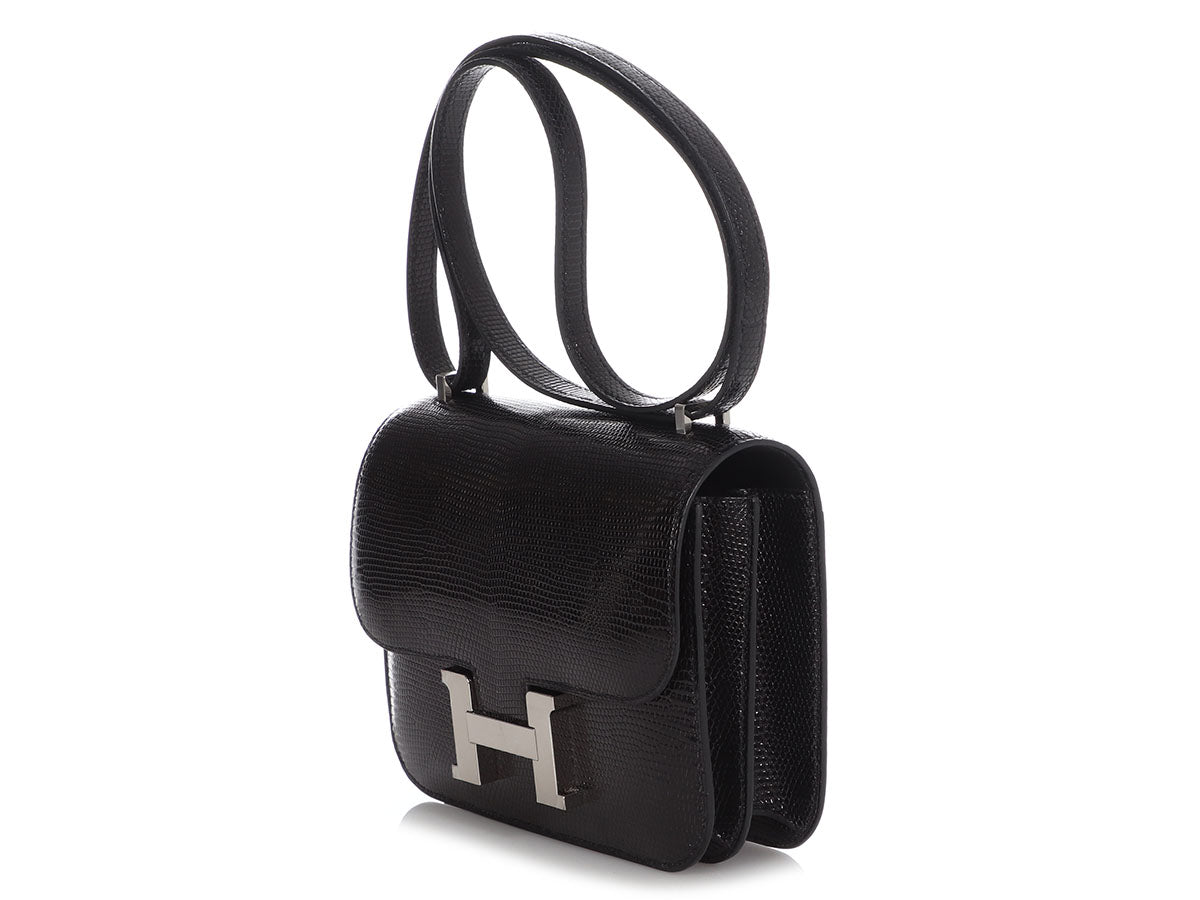 Constance lizard handbag Hermès Black in Lizard - 35002328