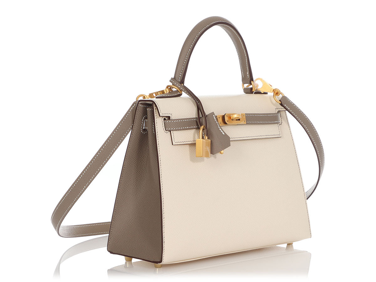 Hermes Special Order (HSS) Kelly Sellier 25 Bleu Glacier Verso Epsom P –  Madison Avenue Couture