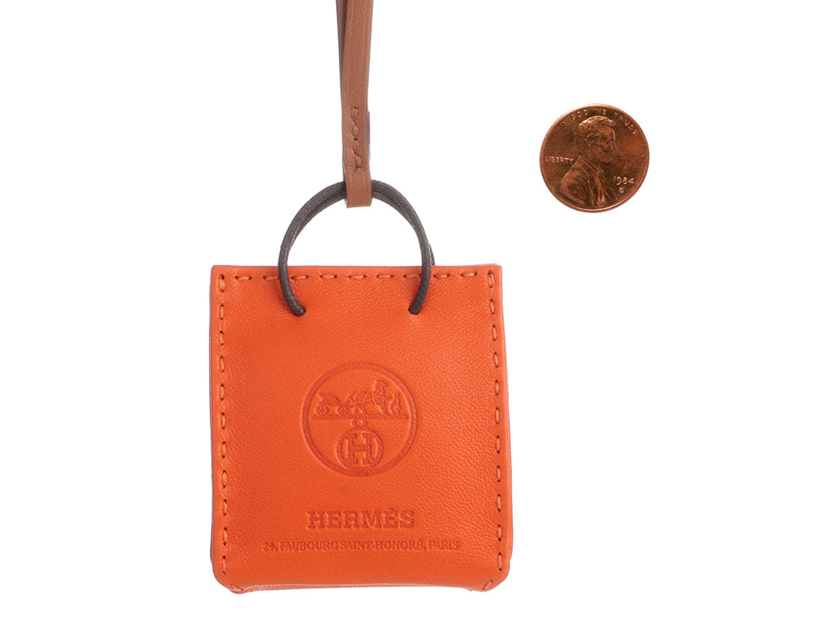 Hermes Milo Leather Shopping Bag Charm Hermes
