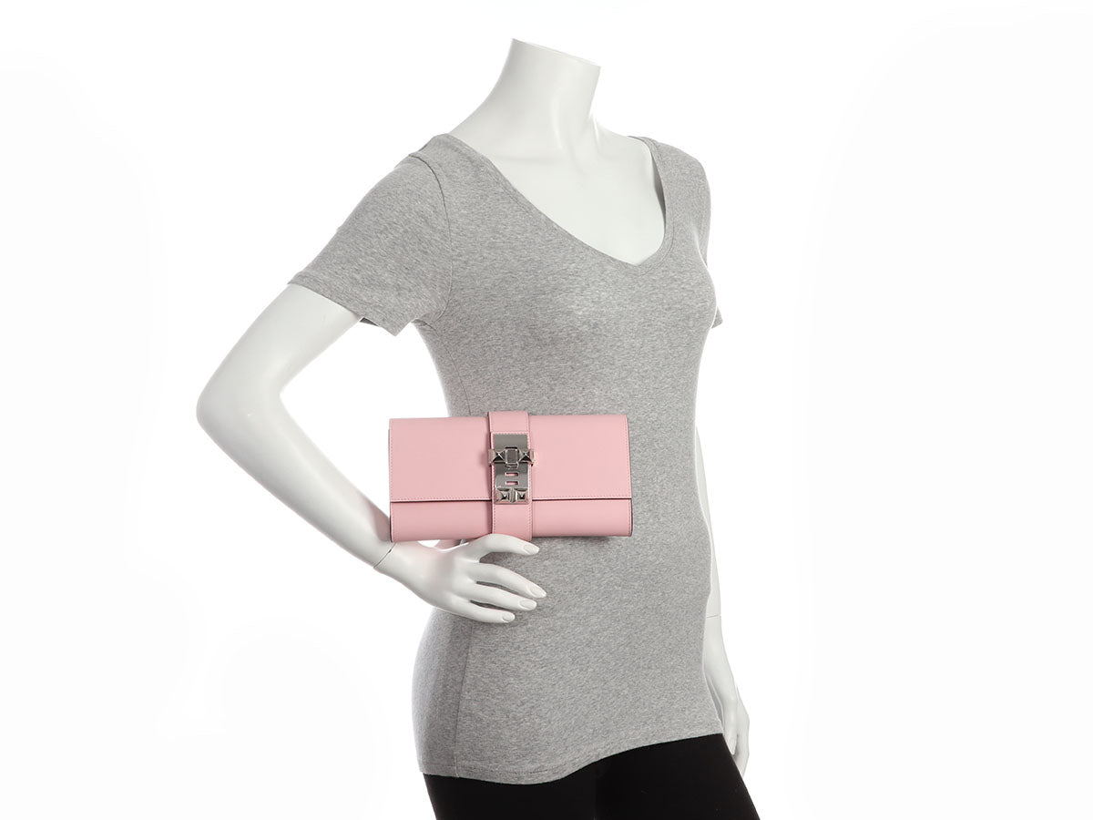 Hermes Medor Clutch 23 Etoupe Tadelakt Palladium Hardware