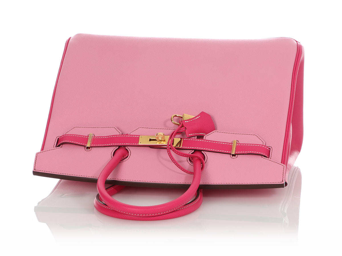 Hermes Birkin Bag 30cm HSS Bi-Color 5P Bubblegum and Rose Tyrien