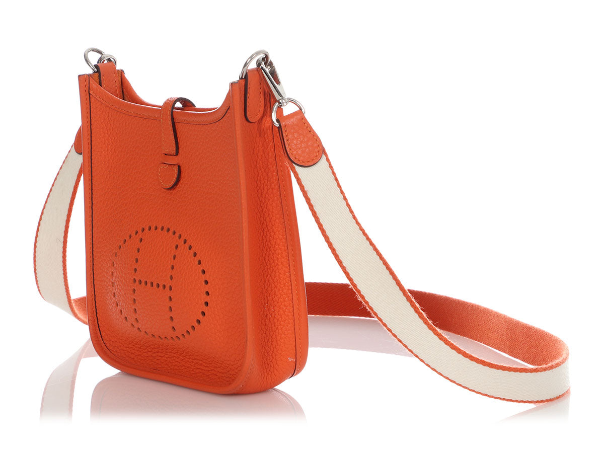 Hermes orange evelyne discount bag