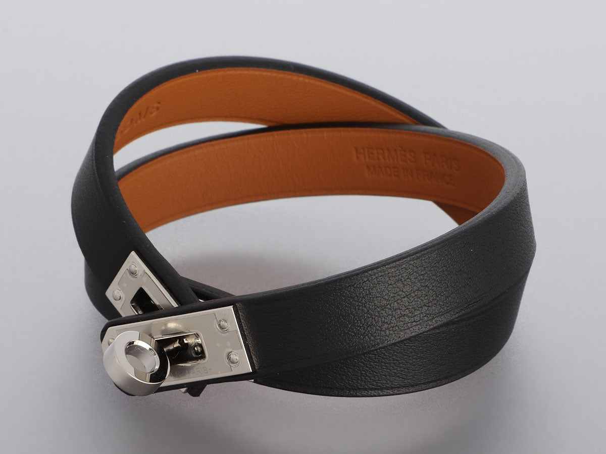 Hermès Kelly Double Tour bracelet SO Black Leather ref.61308 - Joli Closet