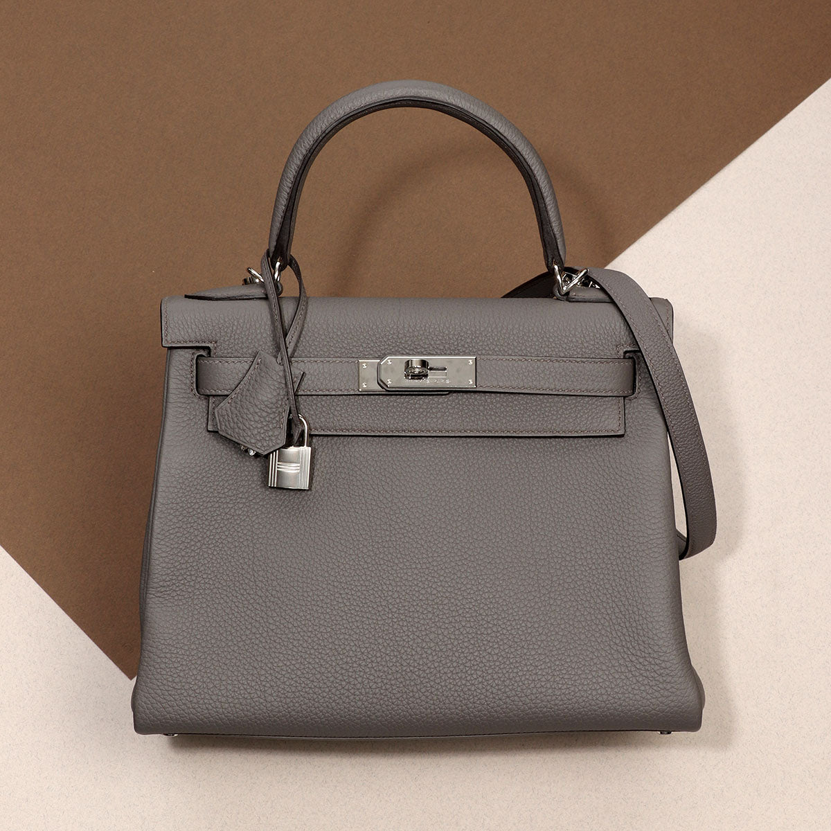 Hermès Large Green Epsom and Gray Togo Petit H Elephant Bag Charm - Ann's  Fabulous Closeouts