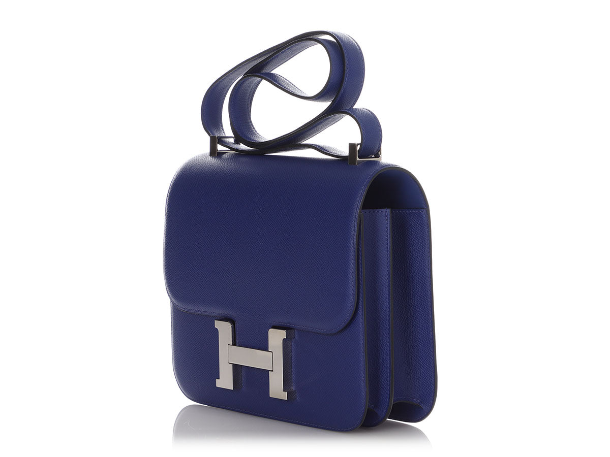 Hermès Constance 24 Blue Electrique Epsom Gold Hardware