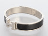 Hermès Narrow Black Enamel Clic-Clac Bracelet