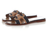 Hermès Denim and Leather Oran Sandals