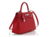 Hermès Rouge Piment and Rose Shocking Madame Leather Kelly Verso 25