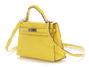 Hermès Mini Jaune de Naples Chèvre Kelly 20