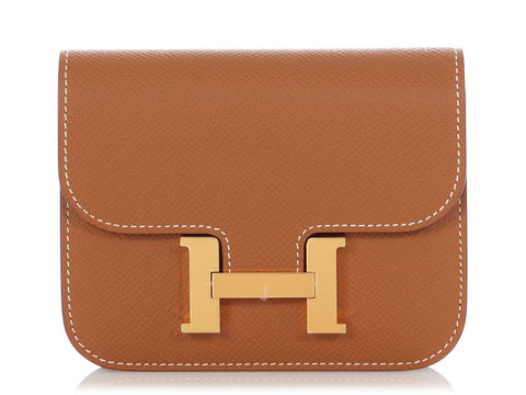 Hermès Gold Epsom Constance Slim Wallet