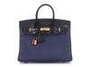 Hermès Bleu Saphir and Bleu Marine Birkin Touch 25