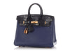 Hermès Bleu Saphir and Bleu Marine Birkin Touch 25