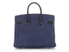 Hermès Bleu Saphir and Bleu Marine Birkin Touch 25