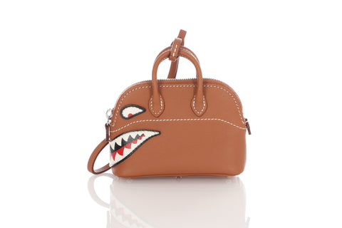 Hermès Gold Swift Mini Bolide Shark Bag Charm