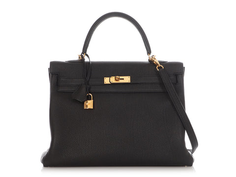 Hermès Black Togo Kelly 35