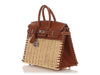 Hermès Naturel Wicker and Fauve Barenia Picnic Birkin 25