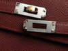 Hermès Rouge H Epsom Kelly 25 with Electrum Hardware