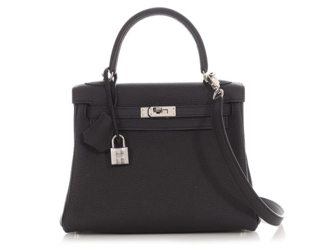 Hermès Black Togo Kelly 25