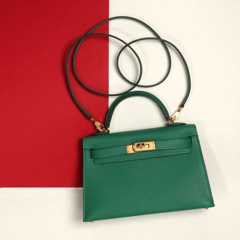 Hermès Mini Vert Vertigo Epsom Kelly 20