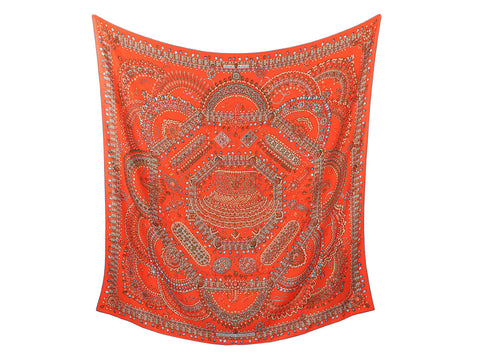 Hermès Parures des Maharajas Cashmere Silk Shawl 140cm Hermès