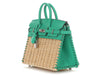 Hermès Naturel Wicker and Menthe Swift Picnic Birkin 25