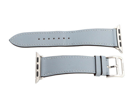 Hermès Bleu Lin Swift Single Tour Apple Watch Band 41 mm