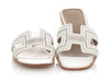 Hermès White Studded Oran Sandals