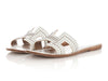 Hermès White Studded Oran Sandals