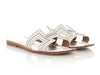 Hermès White Studded Oran Sandals