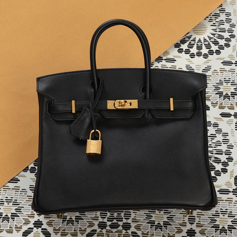 Hermès Black Swift Birkin 25