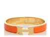 Hermès Narrow Orange Enamel Clic-Clac Bracelet