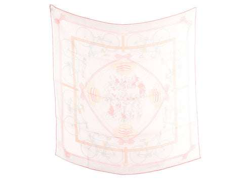 Hermès Les Bécanes Mousseline Scarf 70cm