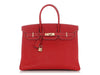 Hermès Rouge Casaque and Blue Thalassa Epsom Candy Birkin 35