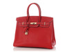 Hermès Rouge Casaque and Blue Thalassa Epsom Candy Birkin 35