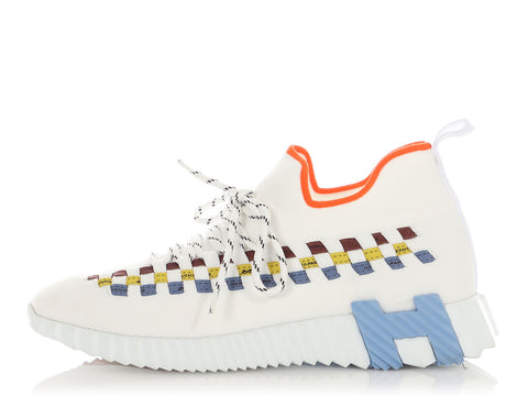 Hermès White Flex Slip-On Sneakers