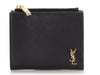 Saint Laurent Tiny Black Cassandre Bifold Compact Wallet